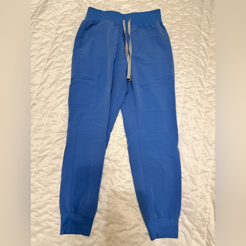 Figs Ceil Blue High Waisted Zamora Joggers